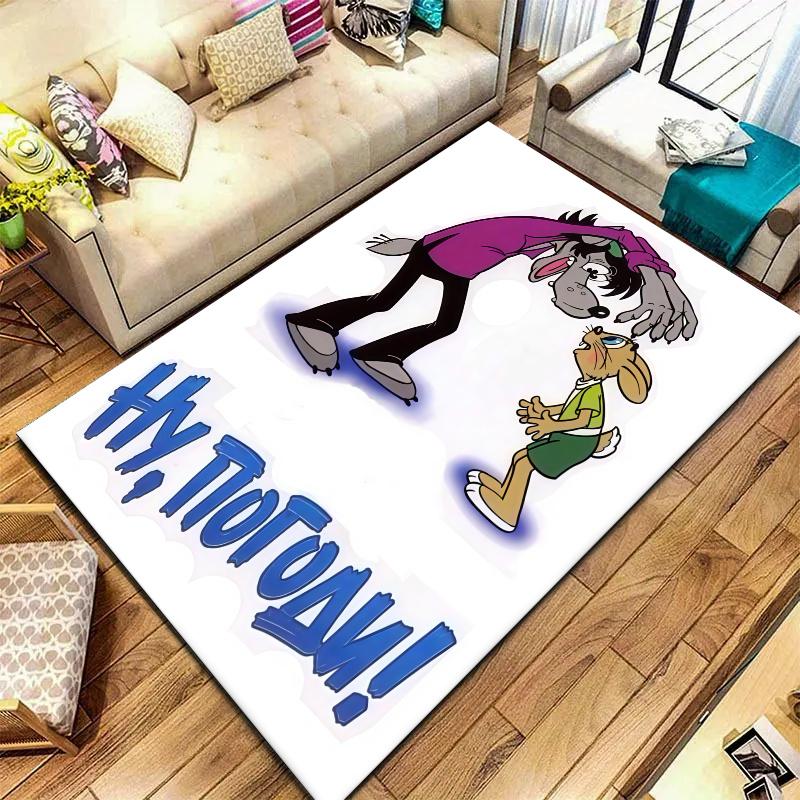 Nu Pogodi Carpet Rug for Living Room Bedroom Home Sofa Decoration,Kids play Nonslip Floor Mat