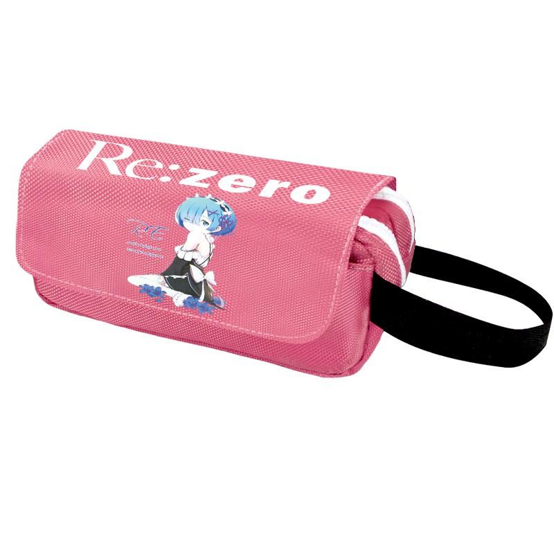 Anime Pencil Case Large Capacity Double Zipper Canvas Organizer Students