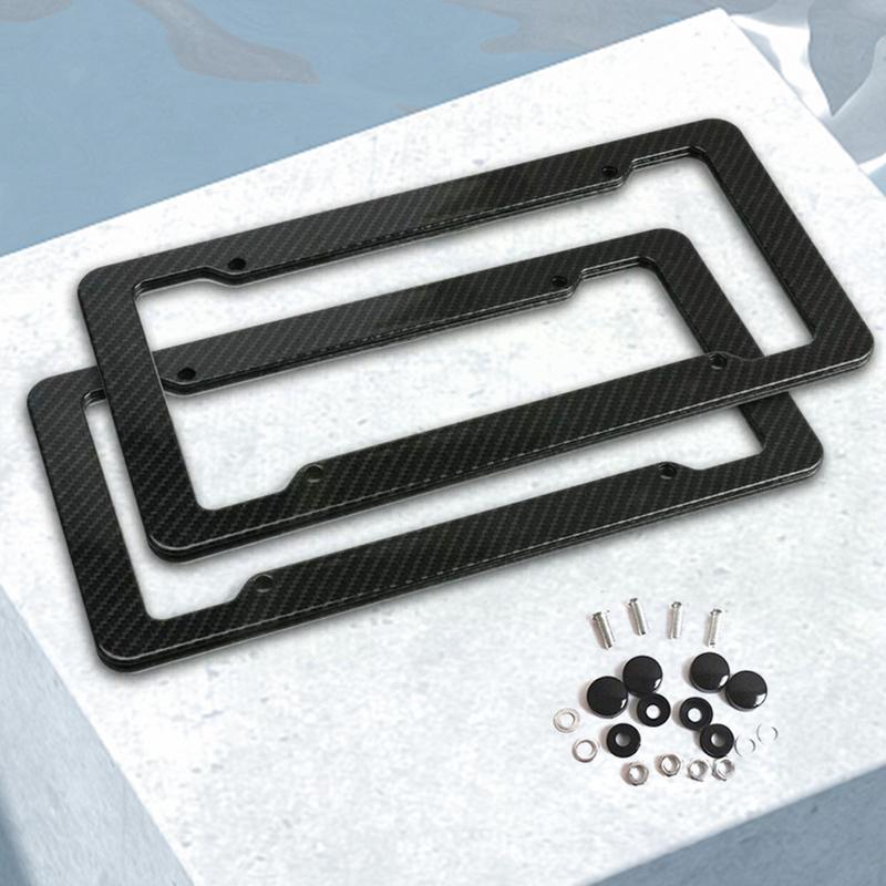 Car License Plate Frame Holder Black Car License Plate Frame Label License Plate Label Cover Universal Auto Parts