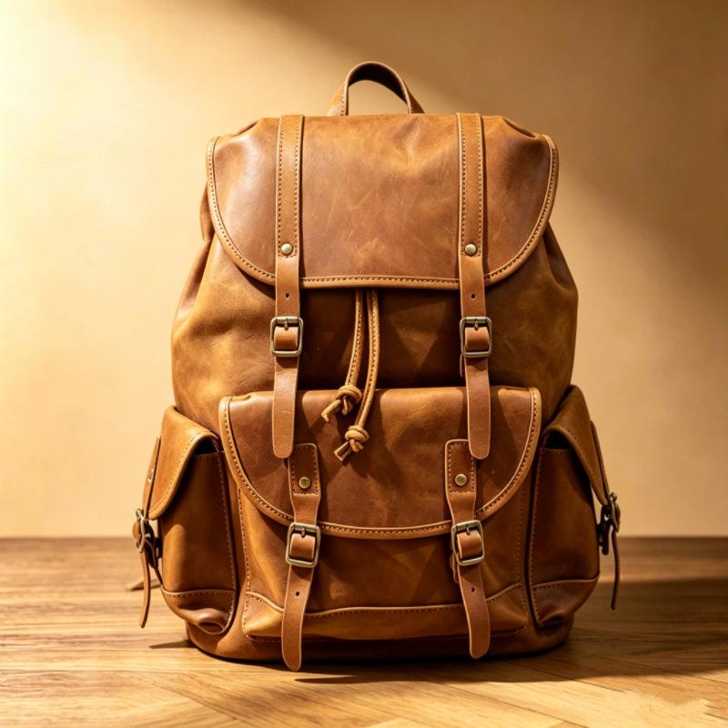Herren Vintage Lederrucksack für Business und Reisen