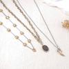 ZAA Vintage Metal Wolf Tooth Pendant Necklaces for Women Fashion Holiday Party Zircon Gifts