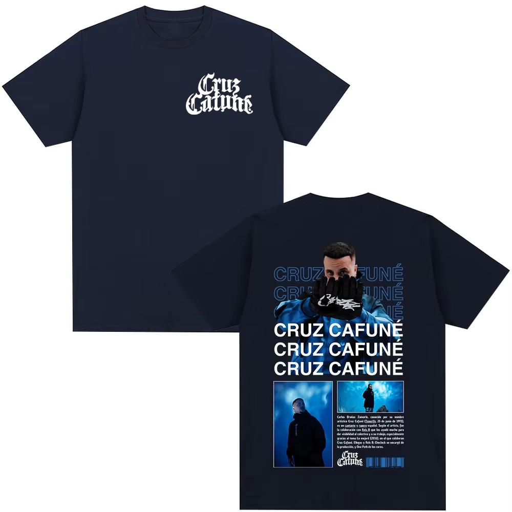Rapper Cruz Cafune Album T-Shirts Herren Damen Mode Hip Hop Kurzarm T-Shirt Baumwolle Freizeit T-Shirt Tops Streetwear Fans Geschenk