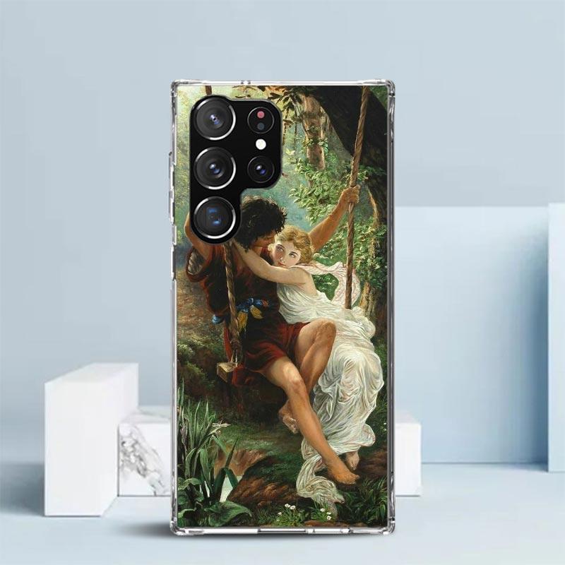 Paint Art Renaissance Phone Case For Samsung Galaxy S24 S25 Edge S26 Ultra S22 S23 Plus S21 + S20 FE Soft TPU Back Cover Galaxy
