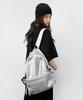 D.Lab Paul Glossy Backpack - Silver + Free O-Ring Keyring