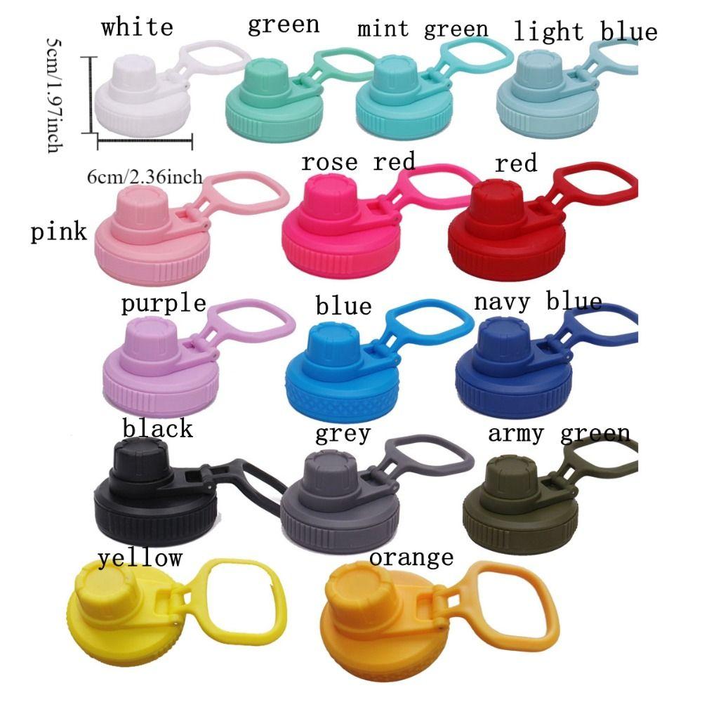 Cup Lid for Tumbler Water Bottle Handle Cover Tumbler Accessories 12oz-64oz Colored PP Plastic Sports Portable Bottle Lid