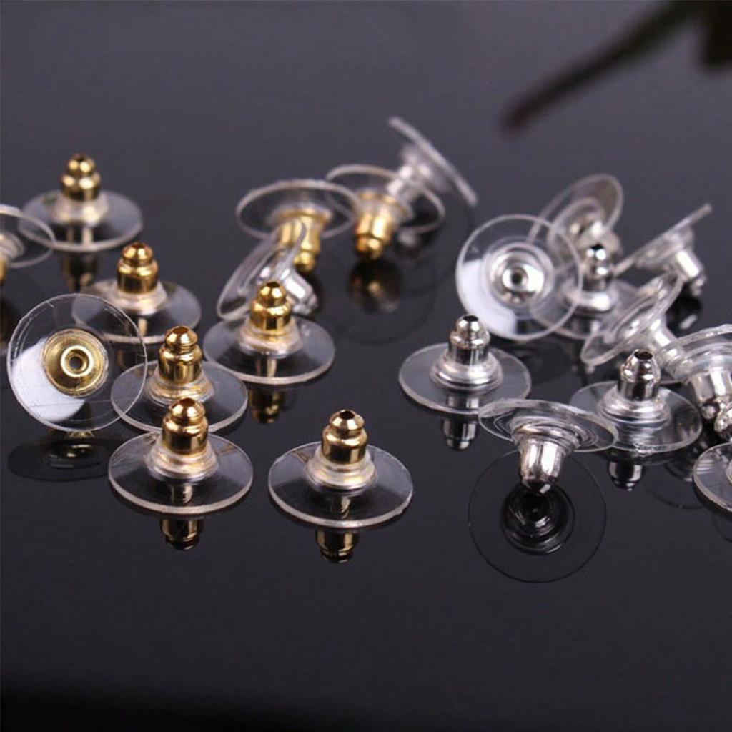 120pcs Mixed Disc Earring Back Stoppers - DIY Jewelry Accessories, With Pin Back Design, Easy To Install - Ideal For Jewelry Making And Repair
