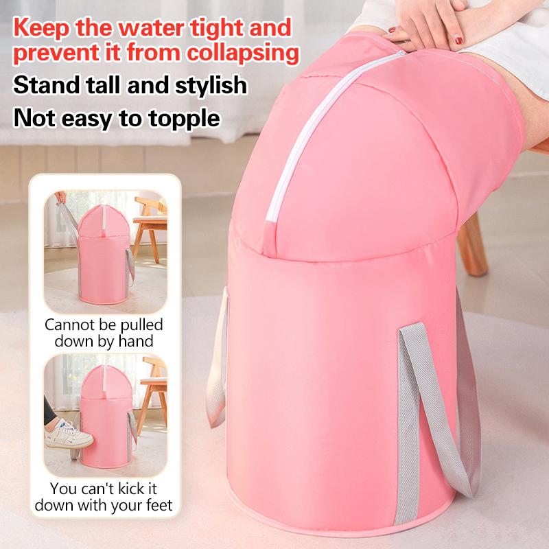 1pc Portable Collapsible Foot Bath Basin With Handles Perfect For Soaking Feet Traveling Camping And Outdoor Activities