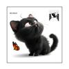 Black Cat Butterfly Toilet Sticker Waterproof Removable Self-adhesive PVC Living Room Bathroom Wall