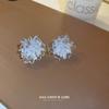 Silver Needle Flower Love Earrings Simple and High-end Sense Versatile Stud Earrings Niche Temperament Earrings Women