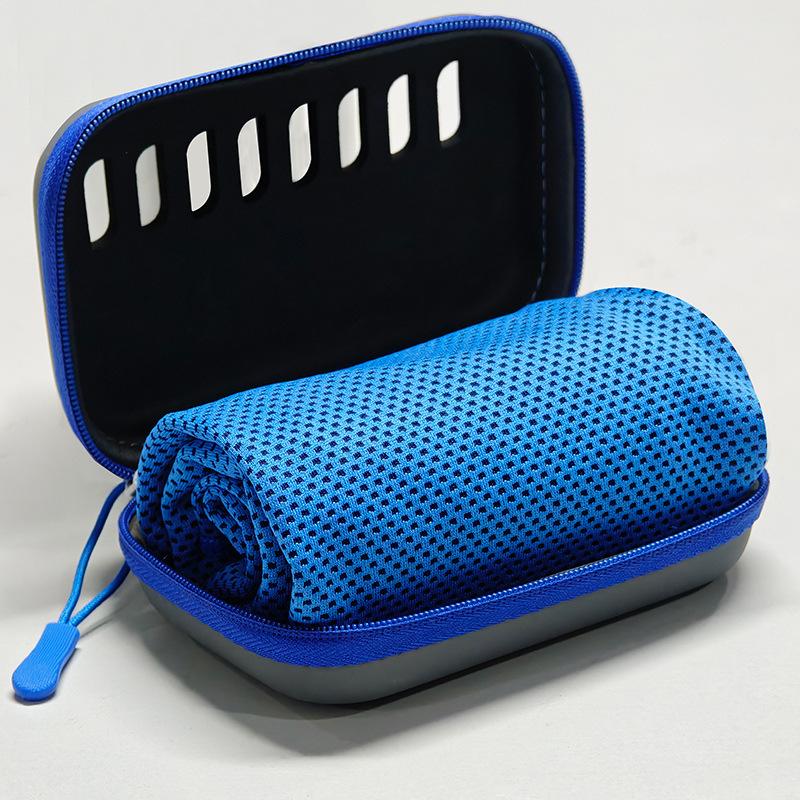 Camping Koeldoeken met EVA-etui, Compacte & Draagbare Reis IJshanddoek Sneldrogende Handdoeken voor Sport, Gym, Wandelen en Yoga