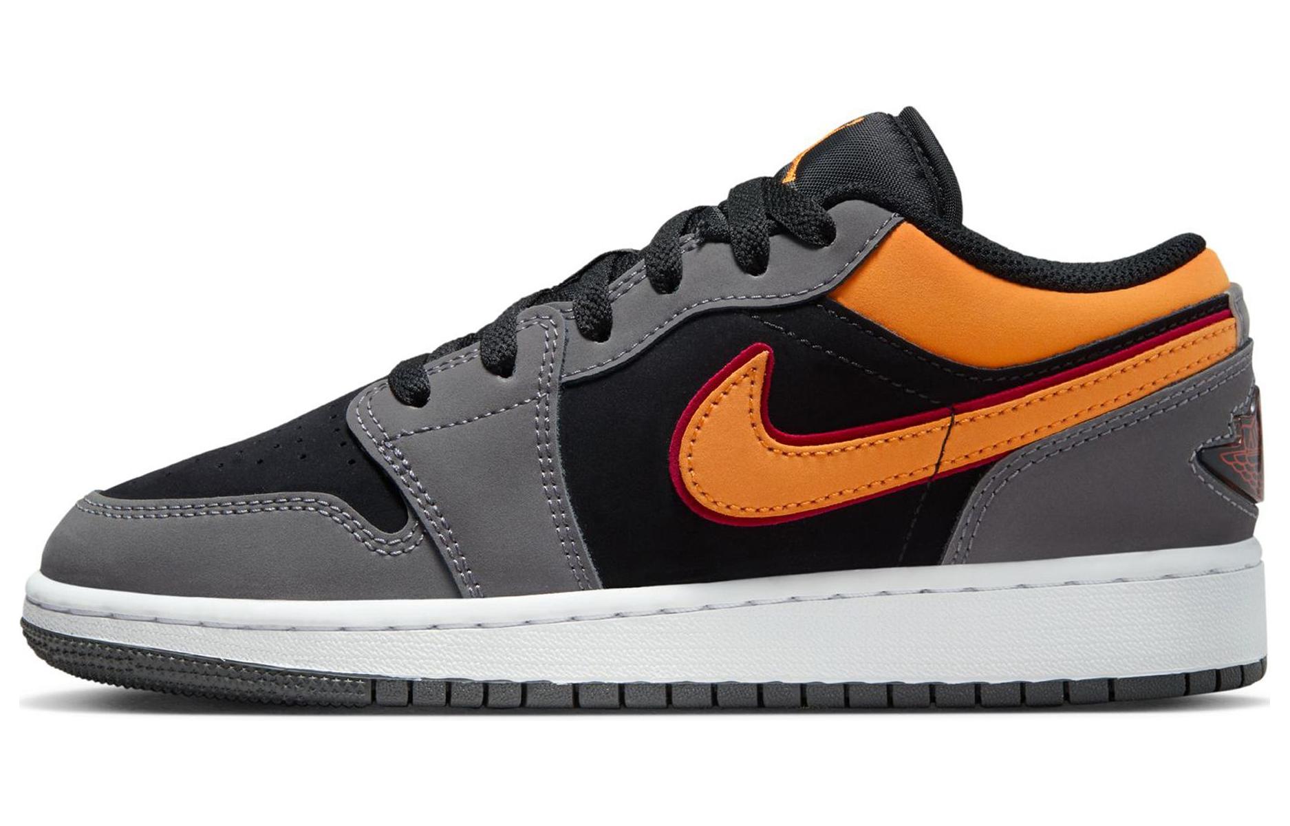 Jordan 1 Low SE Light Graphite Vivid Orange GS FN7671-008 36.5