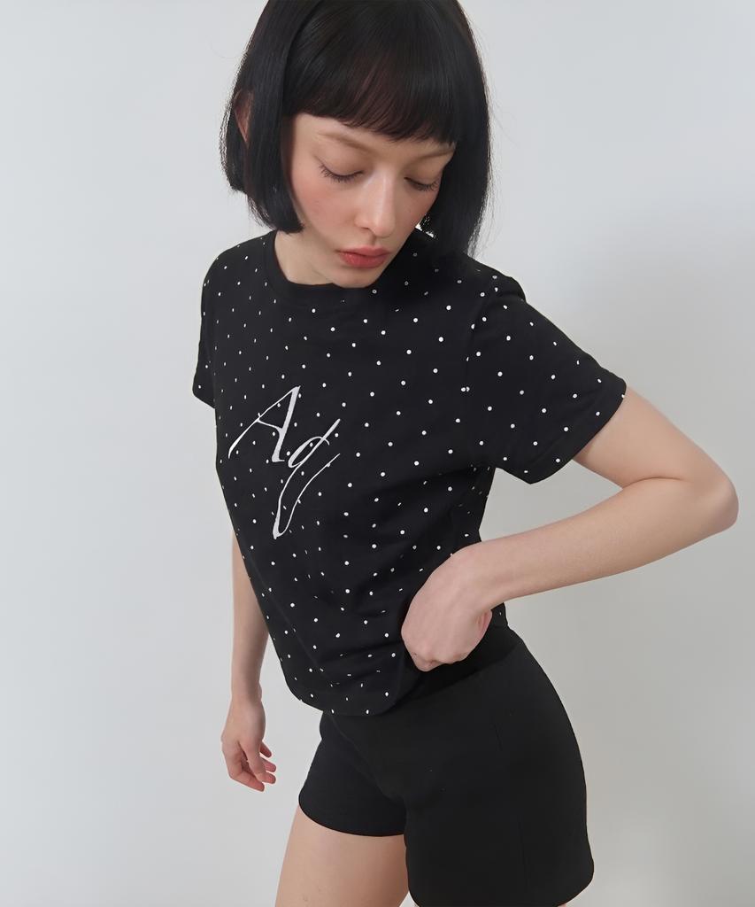 Eikyueikyuhauseukeulleob Dot Aq T-Shirt [Black]