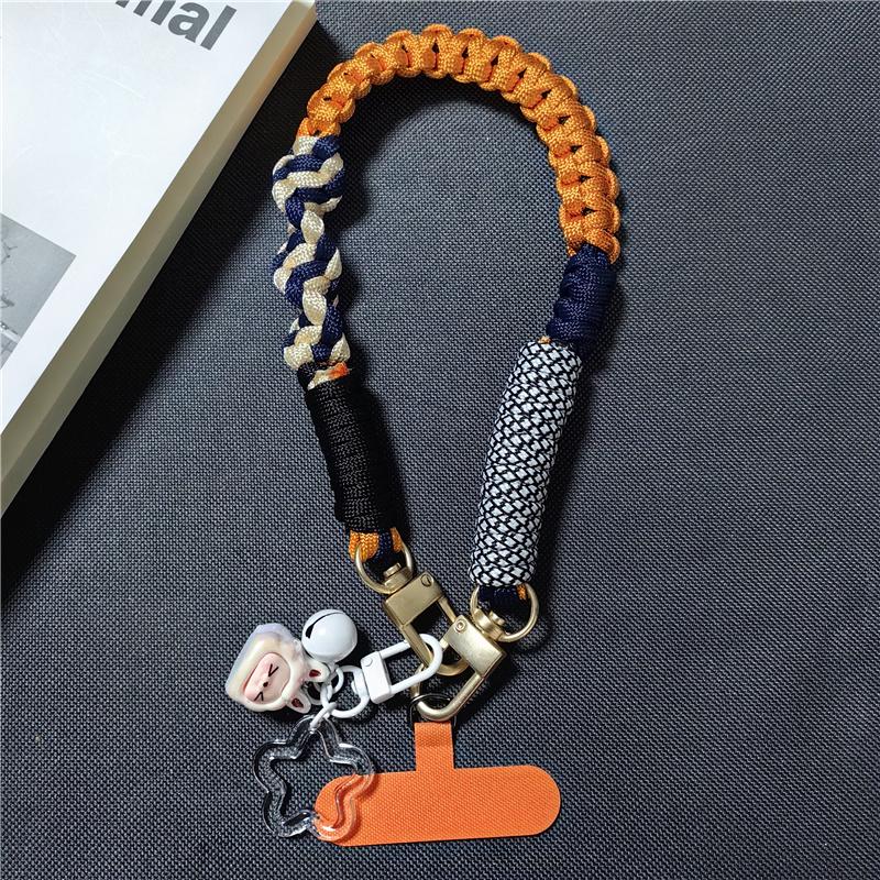 Kurzes koreanisches Handy-Lanyard Hochwertiges Anti-Verlust-Handgelenkband für Kameras Handgeknüpfte Handy-Kette für Taschen Schlüssel Wasserbecher