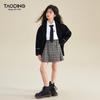 Girls' Korean Style Plaid Pleated Skirt