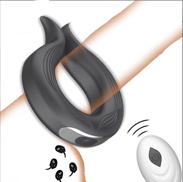 Male Vibrator Penis Ring Clitoris Stimulation Massage Delayed Ejaculation Adult Sex Toys Sex Products Massage Couples