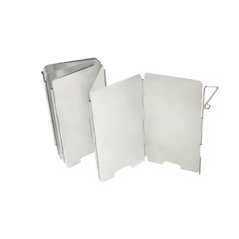 Outdoor Stove Wind Shield Camping Windscreen 9 Plates Foldable Gas Cookers Wind Deflectors Stove equipment Accessory tool