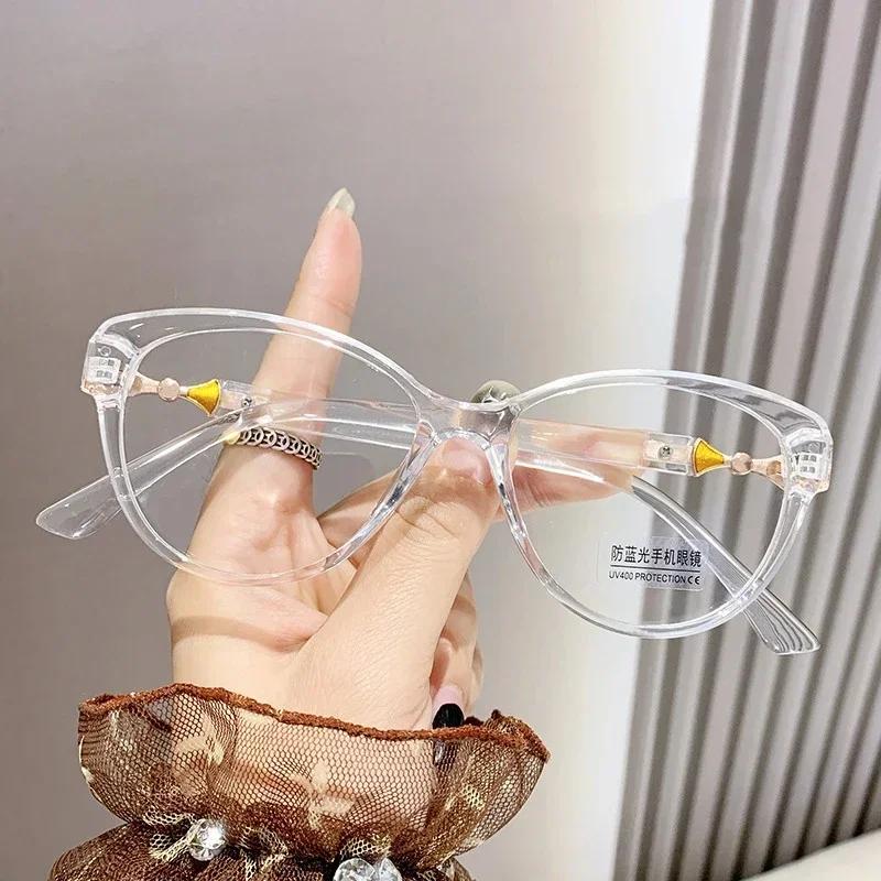 

Men Women Fashion Cat Eye Optical Glasses Ultra Light High Definition Reading Eyewear Blue Light Blocking Far Sight Eyeglasses 0