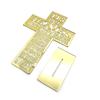 21cm Hollow Out Acrylic Scriptures for Cross with Stand Jesus Christ Catholic Bible Religious Christian Standing for Cross A0KF