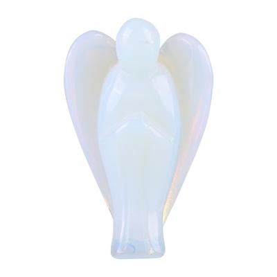 Regalo in pietra curativa di cristallo a forma di angelo opale naturale da 1,5 pollici