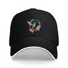 Vibrant Hummingbird Floral Baseball Cap Polyester Adjustable Outdoor Running Sports Hat