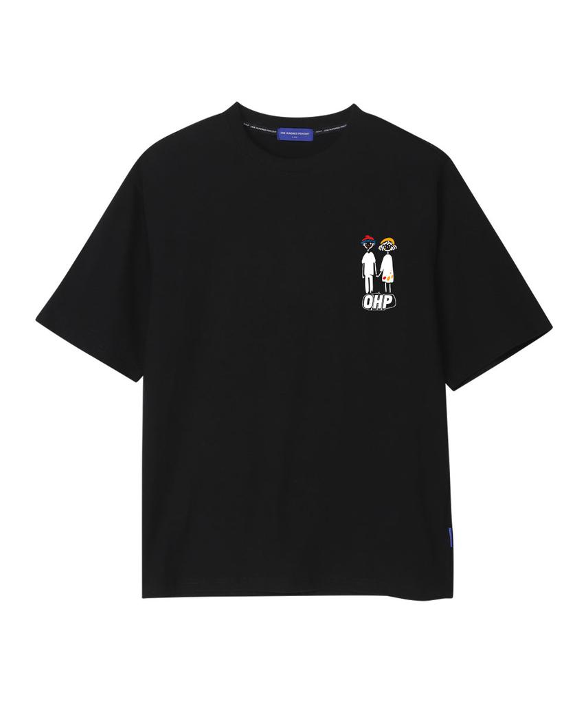 OHP Ohpxvorin Heart Semi-Over Short Sleeve Tee P