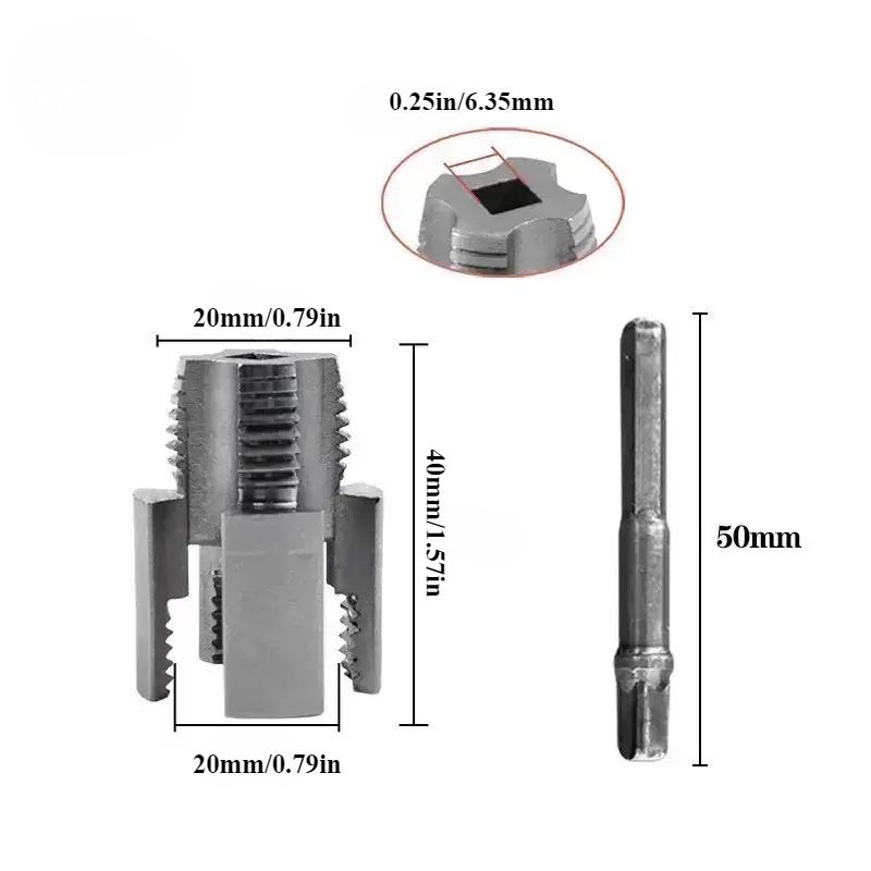 

3Pcs PPR Pipe Threader – 1/2 +3/4 Int/Ext Threading for Water Pipe, Electric Drill Compatible