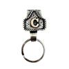 Western Cowboy Letter Keychain Vintage Initial A-Z Key Clip Metal Key Chain Belt Keyring Denim Style Accessory
