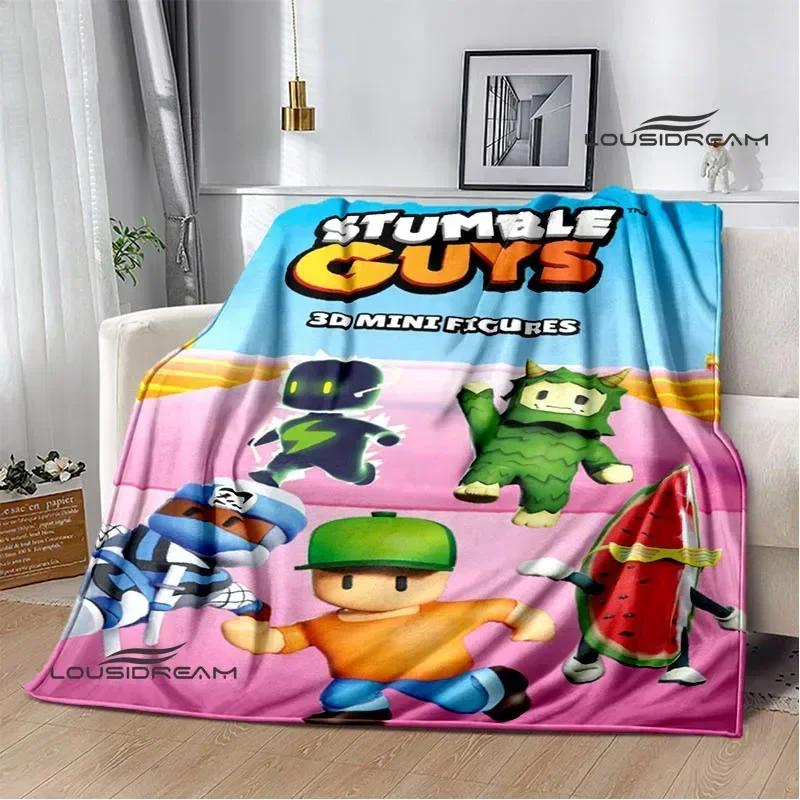 3D game Cartoon Stumble-guys printed blankets Warm Flannel blanket Soft and comfortable blanket Home bed linings Birthday Gift