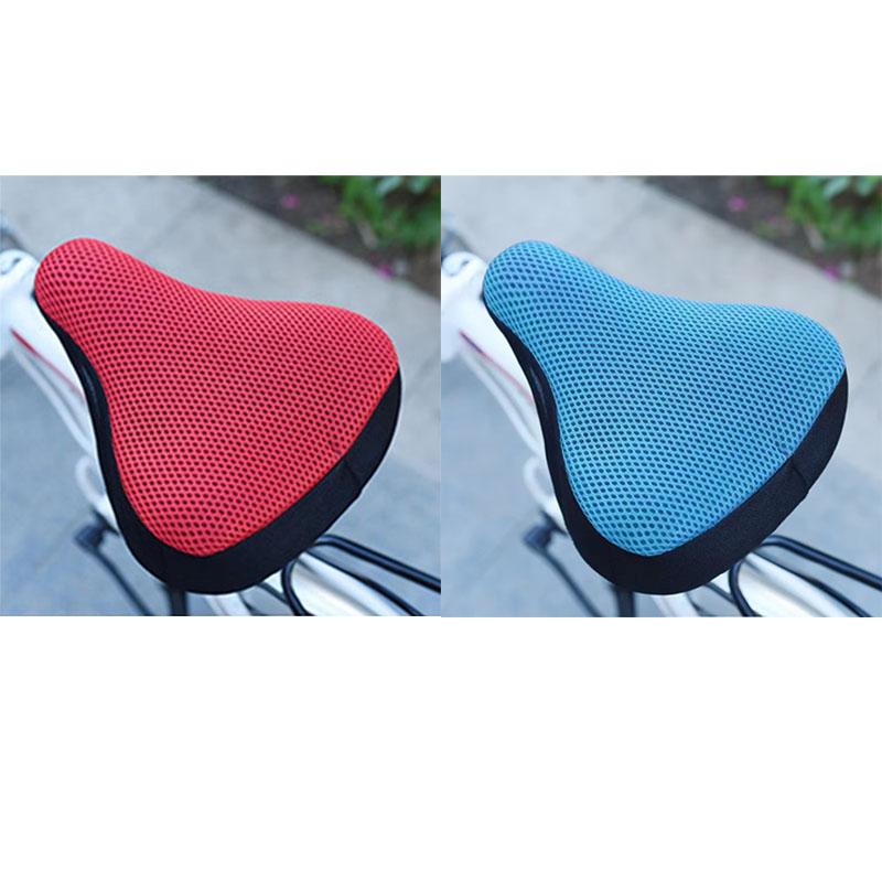 1-6Pcs Bicycle Saddle 3D Soft Bike Seat Cover Cycling Silicone Seat Cushion Cycling Breathable Saddle Comfortable Bicycle Bike