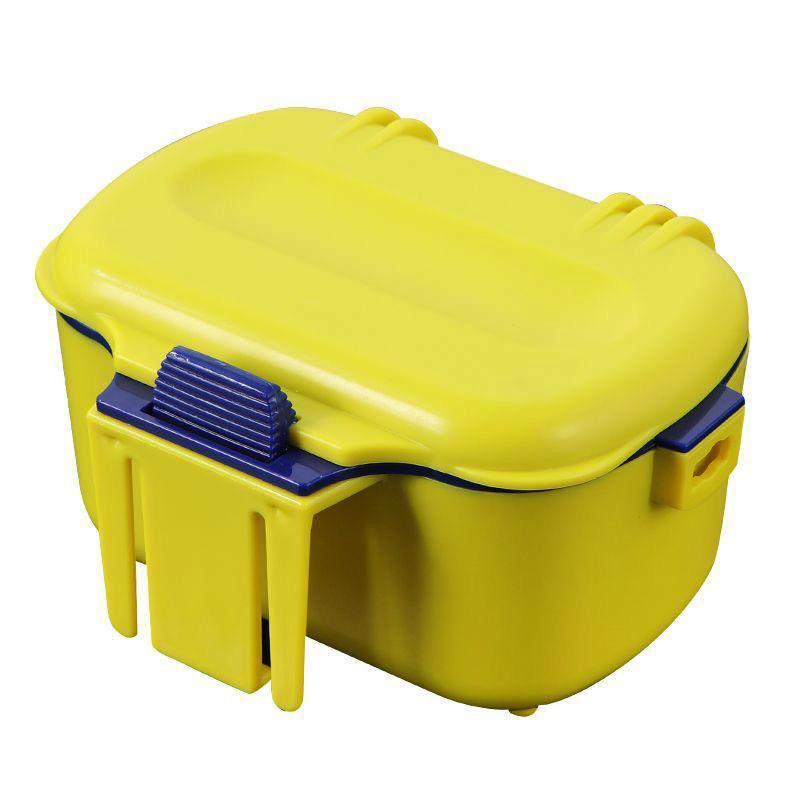Auslaufsichere Angelköderbox mit atmungsaktiver Belüftungsschicht, Haken-Organizer für lebende Maden, für das Angeln vom Ufer aus