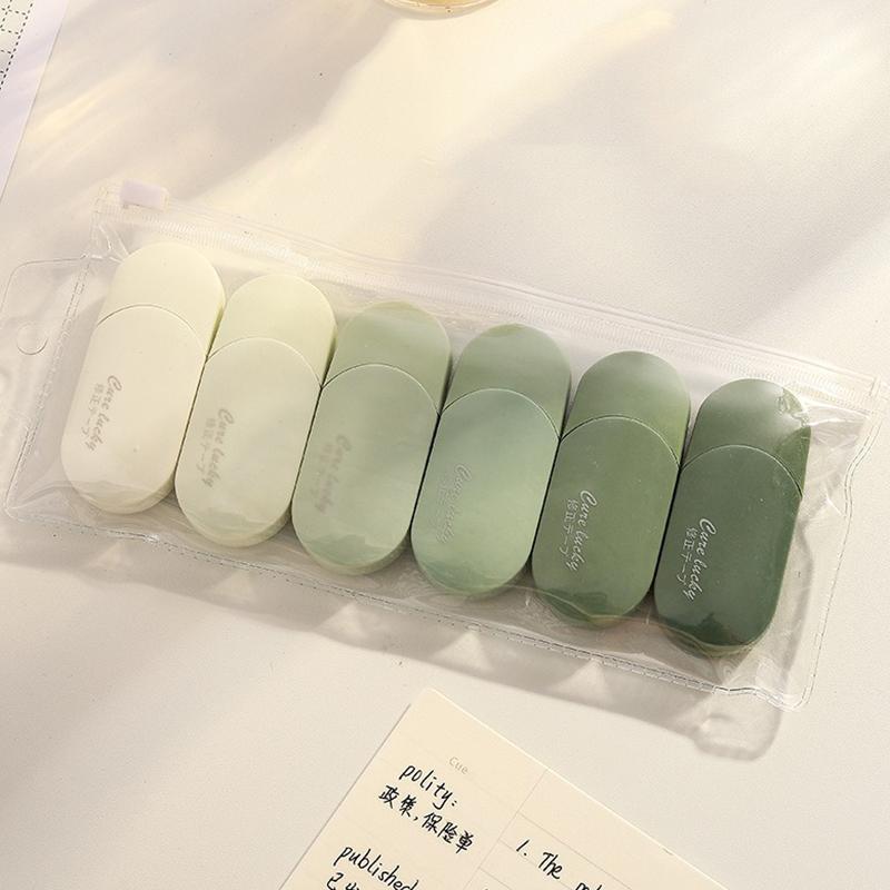 Kawaii Correction Tape Kit INS Creative Correction Tape Student Gradient 6 Pack Correcting Tape Tape Stationery Supplies High Quality
