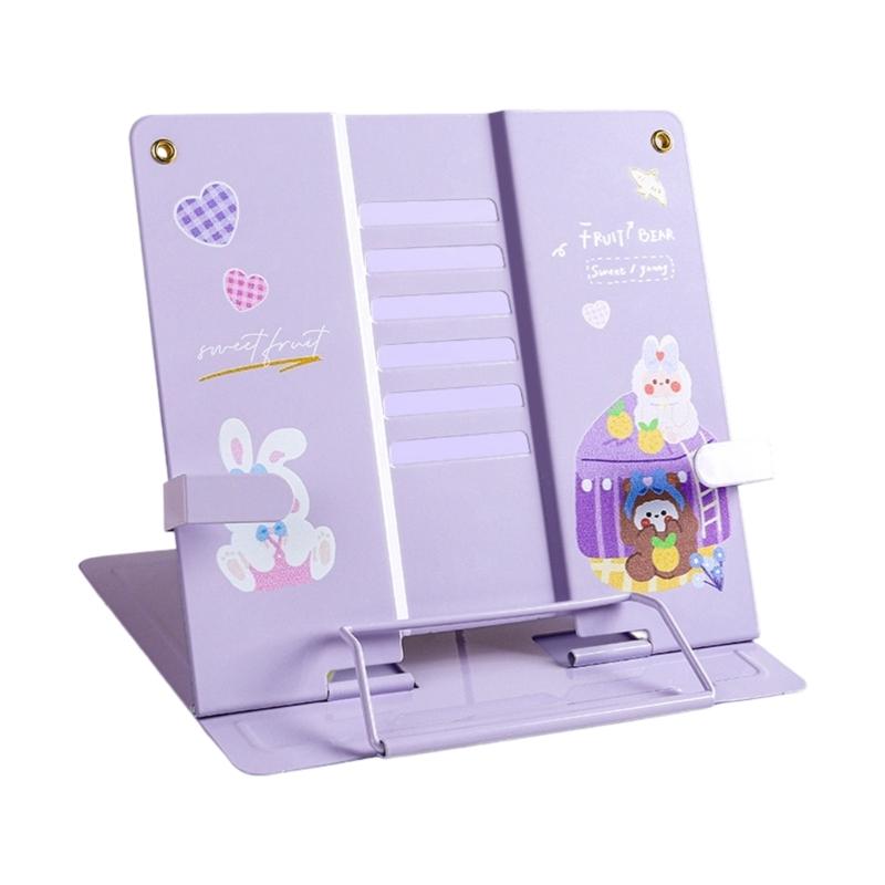 Foldable Desktop Document Holder Book Reading Stand Metal Support Antislip Adjustable For Workspaces