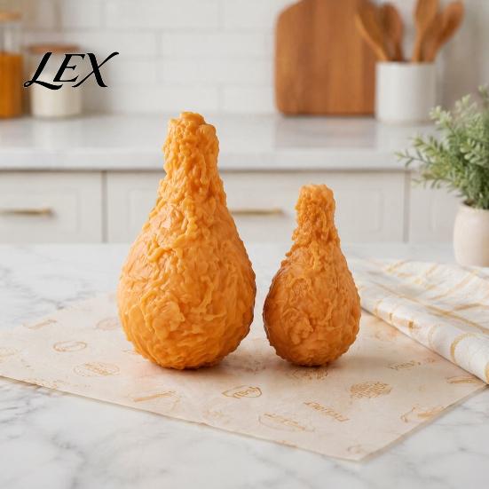 Office Desk Fidget Toy Fried Chicken Leg Squeeze Toy, Stress Relief Drumstick Sensory Fake Reducing Hand Food for Basket Stuffers, Party Favors