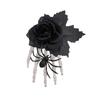 Flower Skeleton Hand Hairpin Cloth Halloween Headwear Gothic Ghost Claw Hair Clip  Festival