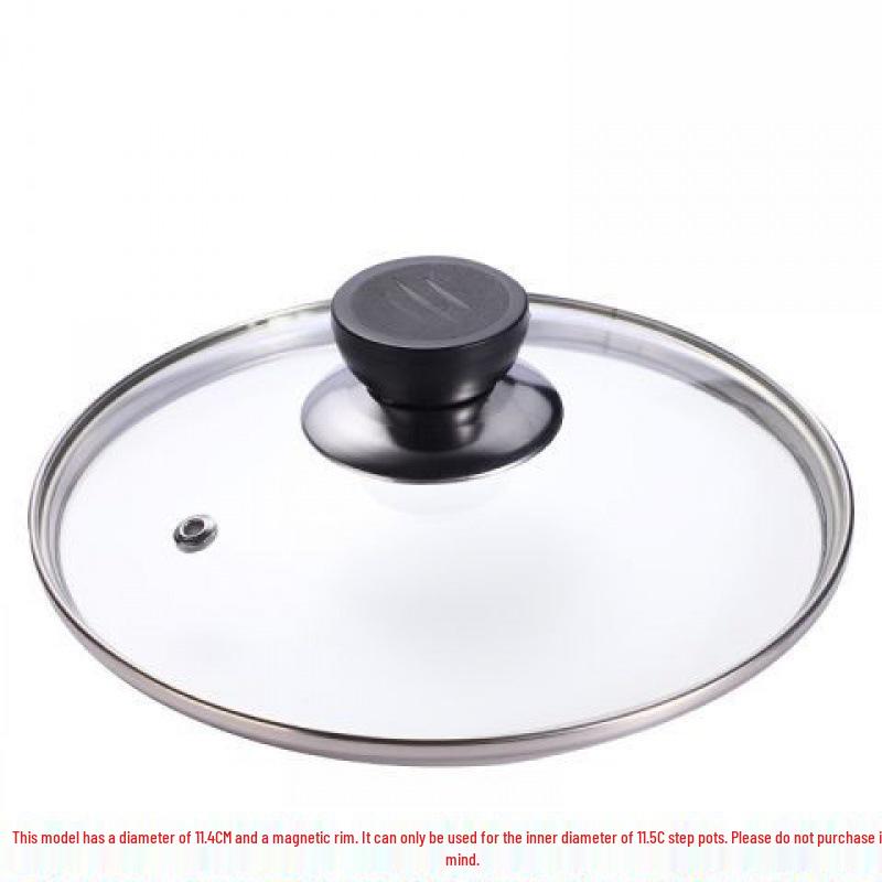 Tempered Glass Explosion-Proof Universal Pot Lid with G-Type Stainless Steel Inner Ring