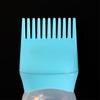 Plastic Hair Dye Applicator Salon Coloring Bottle Comb Dispenser Brush 120ml - Blue,