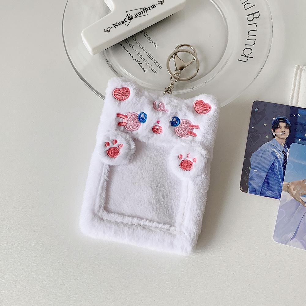 Star Idol Cute Animal Plush Card Holder - 3" Polaroid Display & Protective Sleeve Ornament