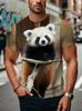 Cute Red Panda Graphic T Shirt For Men Fun Animal 3D Printed Short Sleeve Tops Summer Casual Round Neck Loose Y2k Unisex Tees