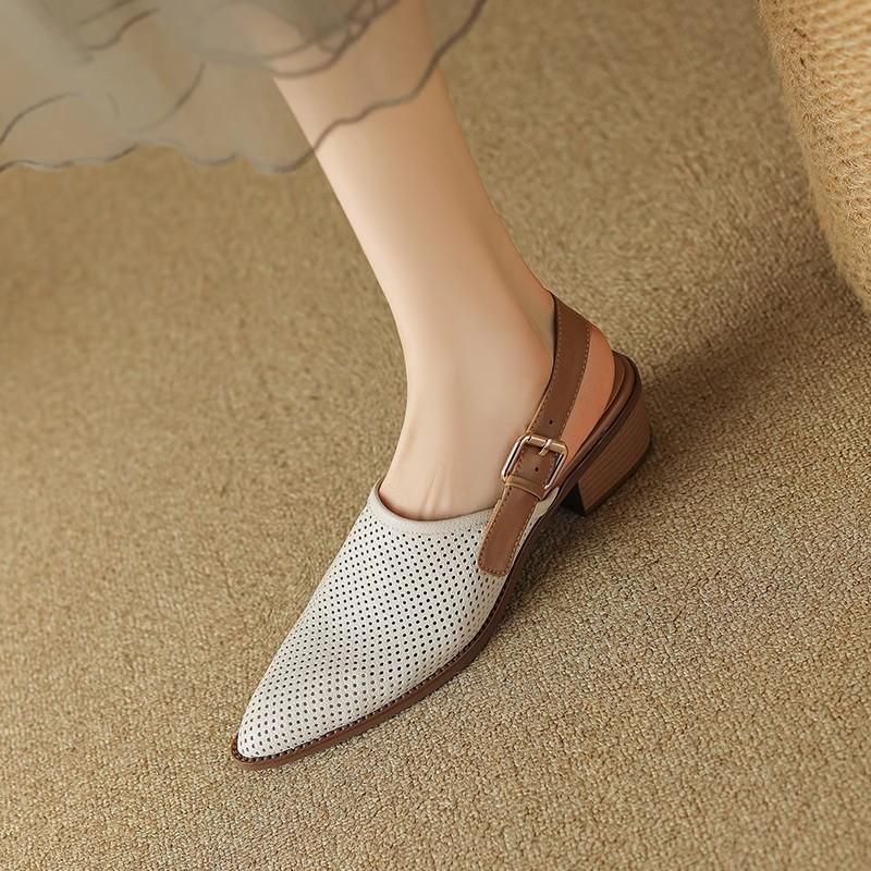 Fashion Women's Sandals New Style Popular Black Pointed Flats Bottomed Fashion Loafers Simple Black Luxury Women's Shoes Zapatos Mujer
