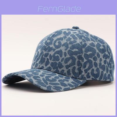Love Heart Leopard Print Baseball Cap With Wide Brim For Casual Outdoor Wear