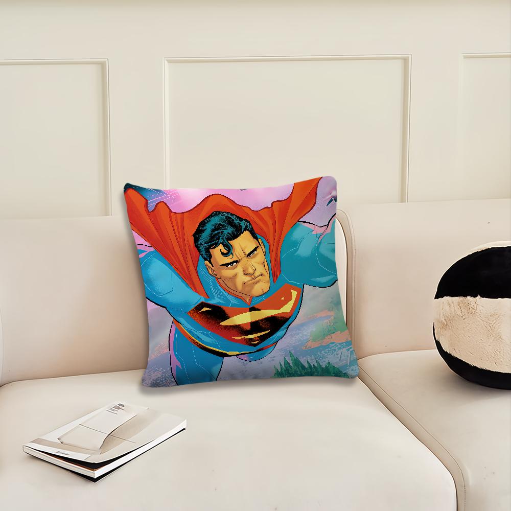 Superhero S-Superman Comics Cushion Cover Living Room Headboard Office Cushion Bedroom Cushion Sofa Nap Time Pillow Case