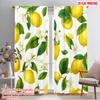 2pcs,2D Plane Printing Contemporary Curtains Lemon Blossom Delight Versatile Durable Polyester (without Rod) All Seasons Ldeal