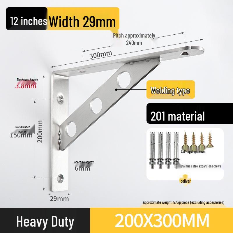 Stainless Steel Right Angle Wall Shelf Bracket Support