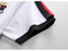 Men's Retro Letter Embroidered Cotton Polo Shirt - Color Block, Short Sleeve, European Size, Casual Sports Fashion
