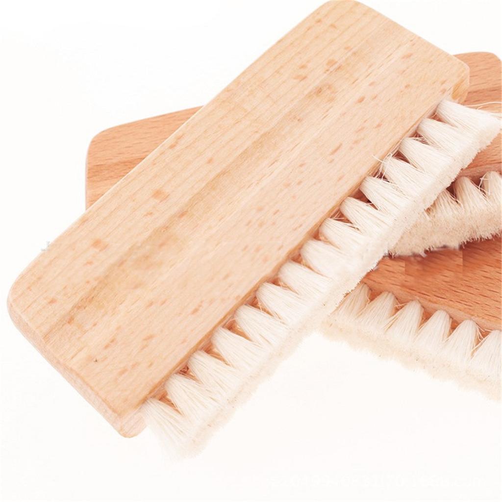Wooden Handle Brush Keyboard Brush Turntable CD Album Cartridge Clean Dust Removal Brush Wool for LP Vinyl Record