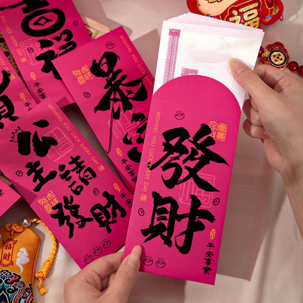 12pcs Paper Hongbao Chinese Style Lucky Red Bag Traditional Red Envelopes  Christmas Gift