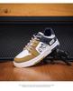 Spring Men's Breathable Canvas Sneakers: Versatile White Shoes with Thick Sole for Casual, Trendy Skating and Sports.