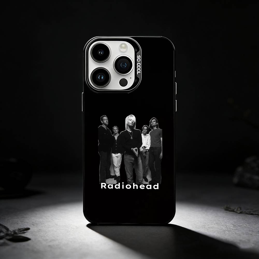 Classic R-Radiohead Rap Band Phone Case For iPhone 17,16,15,14,13,12,11 Plus,Pro Max,XS,Colored silver phone case