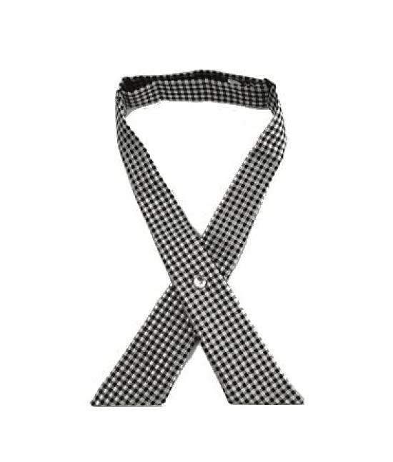 

[D+Arts] Cross Tie, Gingham Check Pattern, Silk, Kyoto Nishijin Weave, Monochrome, Made in Japan (White x Black)