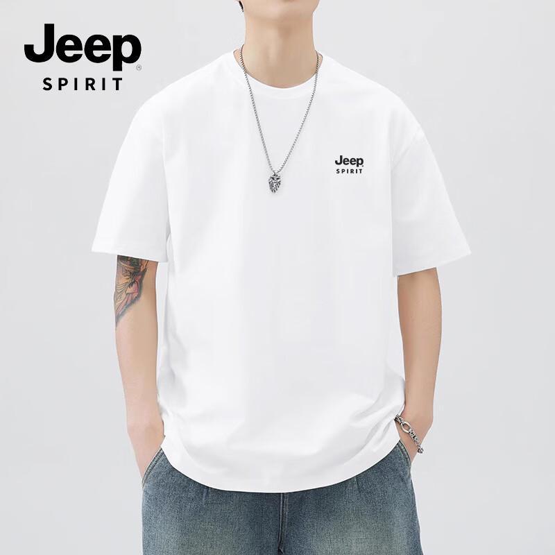 JEEP SPIRIT Men's Short Sleeve Pure Cotton T-Shirt